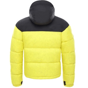 Custom Logo Duck OEM Man Windproof Puffy Coat Hooded Winter Streetwear with <b>Pattern</b> Decoration <b>Quilted</b> Puffer <b>Jacket</b> for Men - Product Image 4