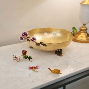 Bandeja de Latón para Diwali, Decoración de Mesa con Flores Hechas a Mano, Ceremonia Religiosa, Decoración para el Hogar, También para Regalo - Product Image 4