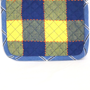 100% support de pot de style à carreaux de qualité fiable matériel de coton recyclé fait des supports de pot pour le fournisseur de cuisine en Inde - Product Image 2