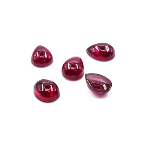 Rubíes naturales de Bangkok calibrados en forma de pera de 5x7 mm, rubíes naturales sueltos en forma de cabujón para la fabricación de joyas, listos para usar. - Product Image 1