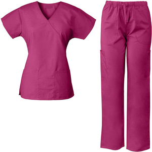 Women Medical <b>Scrub</b> <b>Set</b> Stylish Nurse Uniform with Belt Soft Hospital <b>Scrubs</b> for Nurses Doctors Healthcare Staff - Product Image 5