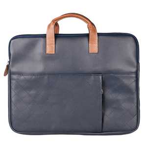 Porte-documents en cuir véritable souple, fermeture à rabat classique, sac d'affaires multifonctionnel, couleur noire, poche frontale à accès rapide - Product Image 1