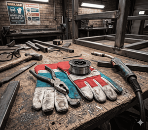 Guantes DE SEGURIDAD Canadian Rigger de alta calidad Guantes de trabajo de construcción industrial de cuero dividido reforzado con doble palma - Product Image 5