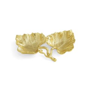 Bol de service artistique contemporain en aluminium en forme de feuille pour la décoration intérieure et l'usage domestique de luxe - Product Image 4