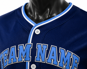 SINEWY SPORTS Camiseta de Béisbol Personalizada para Hombre, Sublimada, Degradado 3D Azul y Blanco, Manga Corta, Absorbe la Humedad, Corte Regular, Adulto - Product Image 5