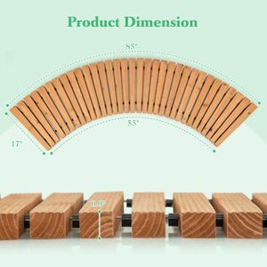 Passerella in Legno di Abete Curvo da 7 Piedi, Antiscivolo, per Esterni, Decorazione Stagionale, Sentiero da Giardino in Legno Arrotolabile - Product Image 4