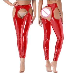 Leggings da donna taglie forti con Look bagnato senza cavallo <span class=keywords><strong>pantaloni</strong></span> Skinny Skinny in vernice tute da club tute tute Sexy - Product Image 3