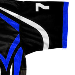 Maillot de hockey sur glace et de lacrosse personnalisé par sublimation pour homme, noir, bleu, blanc, col en V, manches longues, anti-humidité, grande taille, pour adultes - Product Image 2