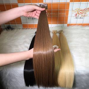 Venta al por mayor de cinta de doble estiramiento de la cutícula virgen alineada en extensiones de cabello humano vietnamita crudo 20 "26" 28 "estilo ondulado y Yaki - Product Image 4