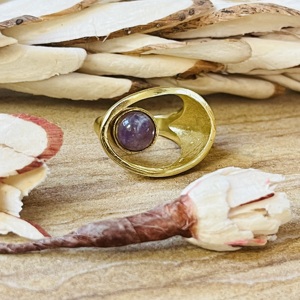 Wholesale Trendy Abstract Art <b>Ring</b> Amethyst Brass Hollow <b>Ring</b> Gold Plated Geometric Jewelry Asymmetrical Modern <b>Boho</b> Womens <b>Ring</b> - Product Image 3