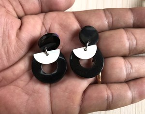 ZONE HANDICRAFTS - Pendientes Artesanales de Cuerno de Búfalo Rústico, Forma Natural, Joyería Moderna para Mujer, Regalo de Navidad, Boda, Hogar, Uttar Pradesh - Product Image 5