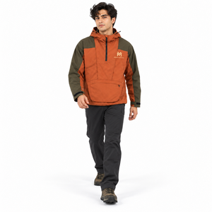 Chaqueta Acolchada con Capucha para Hombre, Marca MANGOES FASHION, Ecológica, Transpirable, Resistente al Viento e Impermeable, con Bloques de Color y Bolsillos Laterales, para Otoño - Product Image 2