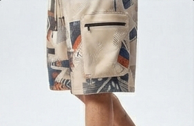 Ensemble de survêtement pour homme : short cargo en molleton 100 % polyester à col rond et manches longues, avec sweat-shirt à épaules tombantes - Product Image 6