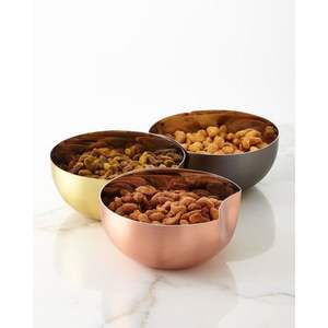 Cuenco decorativo de metal con base de latón antiguo, frutero de lujo dorado, centro de mesa para decoración del hogar, hotel o bodas. - Product Image 4