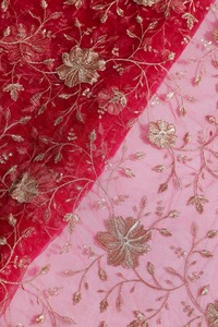 Premium Wave Pattern Embroidered Sequin Mesh Fabric Heavy Weight Metallic Lace Textile for Bridal and Fashion Dresses - Product Image 2
