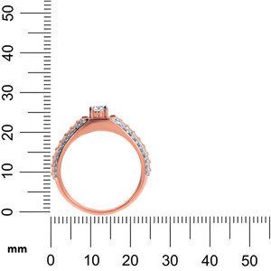 <b>Rugged</b> River Men Solitaire Ring Premium Rose Gold Finish Solitaire Engagement Ring Featuring <b>Round</b> Brilliant Diamond - Product Image 5