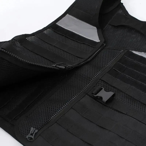 Gilet de sécurité tactique réglable pour hommes, haute qualité, 100% polyester, robuste, avec plusieurs poches, pour agents de sécurité - Product Image 2