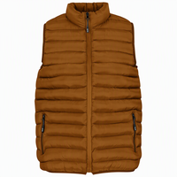 Gilet matelassé d'hiver décontracté à fermeture éclair intégrale, rembourré de duvet, respirant, séchage rapide, col roulé, sans manches, unisexe
