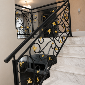 Rampe d'escalier en fer sur mesure : des designs métalliques uniques et artisanaux qui rehaussent la beauté architecturale de vos escaliers. - Product Image 2