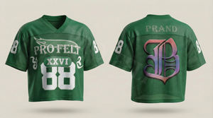 Ropa Deportiva, Top Holgado con Hombros Caídos, 100% Algodón, Cuello en V Personalizado, Transpirable, Estampado Digital, Estilo Hip Hop Casual de Verano - Product Image 6