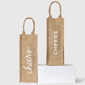 Wine <b>Gifts</b> <b>Bags</b> for Wine Bottles High Quality Jute Water Bottle Carry <b>Bag</b> Wine Bottle Cover <b>Gift</b> <b>Bag</b> for Sale at Best Price - Product Image 2