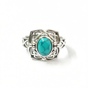 Turquoise <b>Crystal</b> <b>Ring</b> 4.5 Grams Weight - Product Image 2