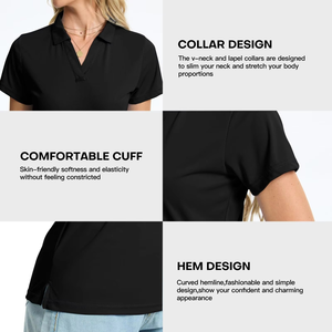 Camisetas Polo Lisas al por Mayor para Mujer, Manga Corta, Productos Más Populares, Ropa Casual de Verano para Dama, Suave y Cómoda - Product Image 4