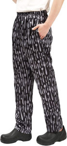 Pantalon de travail unisexe en coton thermique respirant à taille haute élastique personnalisé pour les travailleurs - Product Image 2