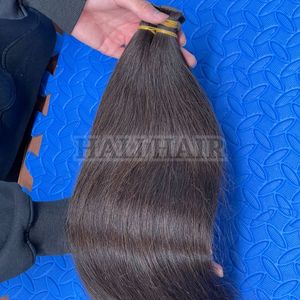 Extensiones de cabello humano vietnamita 100% a granel de alta calidad, estilo recto, suave, sedoso, sin enredos, doble cutícula dibujada, teñido individual - Product Image 2