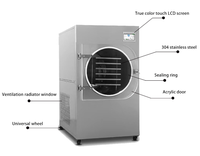 Machine de lyophilisation d'ingrédients laitiers SJ-20H, capacité de 20 kg par lot, pour la transformation du lait, du yaourt, des bases de boissons et des poudres alimentaires