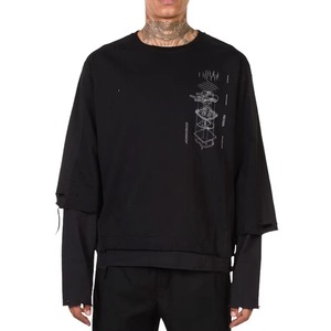 เสื้อยืดแขนยาวผ้าฝ้าย 100% ขนาดสั่งทำได้ รุ่น High Street เป็นมิตรกับสิ่งแวดล้อม พิมพ์ลายตามสั่ง น้ำหนัก 220 กรัม ผ้าสองชั้น สำหรับผู้ชาย - Product Image 1