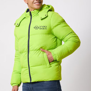 Chaqueta de Invierno Acolchada para Hombre, Cómoda y Duradera, con Capucha, Cuello Alto, Acabado Lavado, Exterior de Nailon, Ideal para Aventuras de Fin de Semana, Estilo Casual - Product Image 3