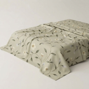 Yellow Floral <b>Satin</b> Quilt Cover Set T-250 <b>Satin</b> 100% Cotton Solid Woven Breathable All-Season Simple Style Home Use - Product Image 1