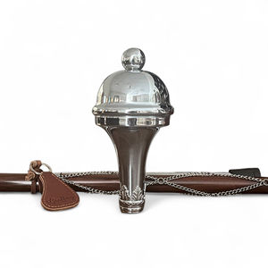 Bastón de tamborero con cabeza cromada grabada y varilla, tamaño personalizado - Product Image 2