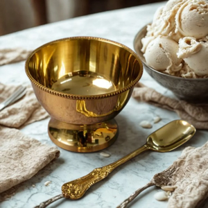 Bol à glace élégant en laiton, fait main, pour table de restaurant – Grande Vente - Product Image 6