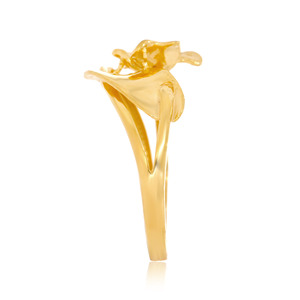 Bountiful Petals Gold <b>Ring</b> Premium Gold Plated Floral Blossom Leaf Open <b>Ring</b> for Women Elegant Nature Inspired <b>Adjustable</b> <b>Ring</b> - Product Image 3