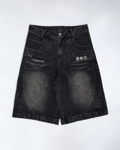 Shorts en jean respirants brodés pour garçons, en coton premium, confortables, décontractés, mode estivale, fabrication au Bangladesh - Product Image 3