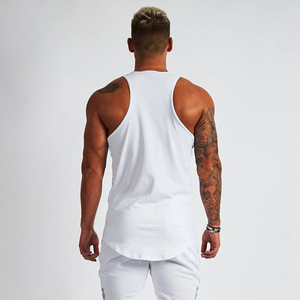 Débardeur pour homme en polyester 100% écologique, couleur unie noire, respirant, à séchage rapide, col rond, décontracté, tissé - Product Image 4
