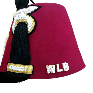 Casquette maçonnique du Rite écossais du 95e degré, brodée à la main, casquette des Prévôts des Chevaliers de Malte avec insigne - Product Image 5