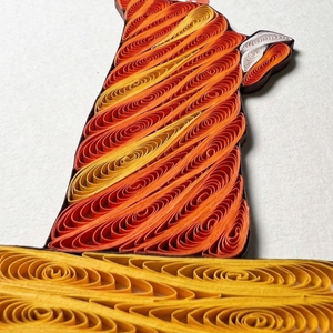 Carte en quilling Statue de la Liberté, thème New York, carte en quilling faite à la main, cartes de vœux avec enveloppe, art papier, USA, vacances - Product Image 2