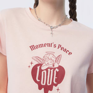 Camiseta Corta para Mujer, Lisa, de Primera Calidad, Holgada, Superventas, Sostenible - Product Image 3