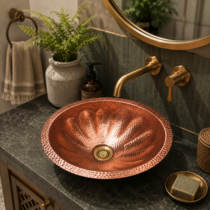 Handcrafted Smooth Rectangular Copper Kitchen Sink Single Bowl Undermount Farmhouse Bar Prep Sink Modern Copper Wash <b>Basin</b> OEM - Product Image 4