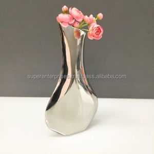 Artisan Crafted Metal Flower <b>Vase</b> For Elegant Home Decor Living Room Table Interior Decorative Accent - Product Image 3