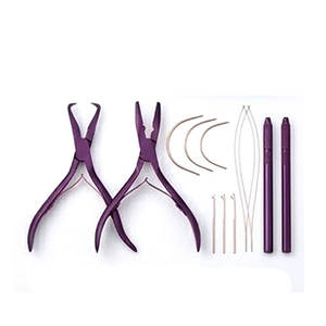 Kit complet d'outils pour extensions de cheveux en acier inoxydable, outils d'installation de micro-anneaux, outils professionnels pour l'ajustement des extensions de cheveux - Product Image 4