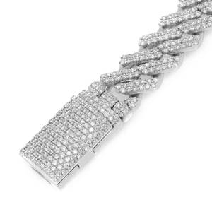 Indian Manufactured Luxury Iced Out Moissanite Diamond Hip Hop <b>Bracelet</b> 925 <b>Silver</b> Jewelry for <b>Men</b> Fashion Gifting for Sale - Product Image 2