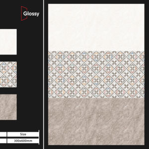 Carreaux muraux en céramique brillante 30x60 cm, design moderne pour la décoration murale intérieure de salle de bain et de cuisine avec finition brillante de qualité supérieure - Product Image 1