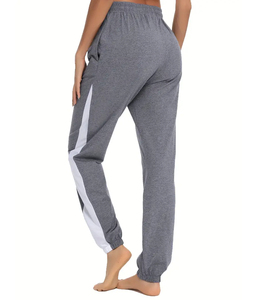 Pantaloni sportivi traspiranti grigi da <span class=keywords><strong>donna</strong></span> 2023, pantaloni larghi da jogging, pantaloni <span class=keywords><strong>oversize</strong></span> a gamba larga, streetwear a vita alta. - Product Image 4