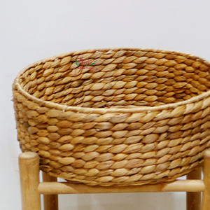 Cestas de Almacenamiento de Dos Niveles Tejidas a Mano con Jacinto de Agua y Pasto Marino Ecológicas para Organización del Hogar, Artex Dong Thap Vietnam - Product Image 3