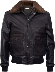 Men Genuine Leather A2 USAF <b>Pilot</b> Aviator <b>Jacket</b> Air Flight Bomber Leather <b>Jacket</b> - Product Image 4
