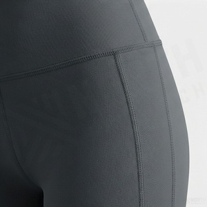 Leggings de Cintura Alta sin Costuras para Mujer, Largos, de Color Sólido, Elásticos, de Punto, de Spandex y Nailon, para Todas las Temporadas, Estilo Básico - Product Image 5